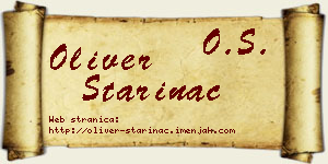 Oliver Starinac vizit kartica